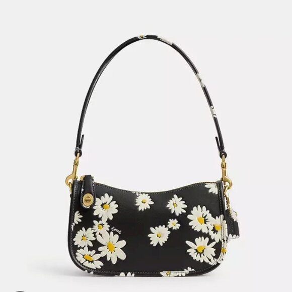 NEW Coach Swinger 20 with floral print Glovetanned leather - Picture 8 of 13